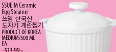 SSUEIM Ceramic Egg Steamer