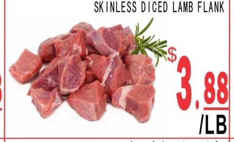 切粒無皮羊腩 Skinless Diced Lamb Flank