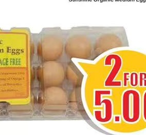 阳关农场18粒黄鸡蛋 Sunshine Organic Medium Eggs