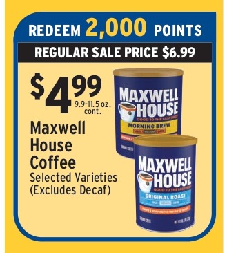 Maxwell House Coffee (Selected Varieties, Excludes Decaf)