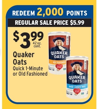 Quaker Oats (Quick 1-Minute or Old Fashioned)