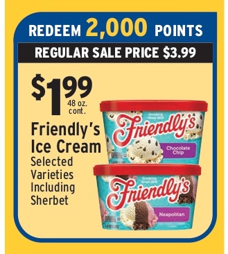 Friendly's Ice Cream (Selected Varieties Including Sherbet)
