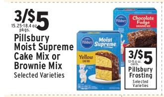 Pillsbury Moist Supreme Cake Mix or Brownie Mix (or Pillsbury Frosting)