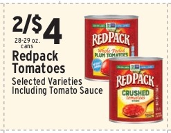 Redpack Tomatoes (Selected Varieties Including Tomato Sauce)