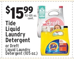 Tide Liquid Laundry Detergent or Dreft Liquid Laundry Detergent (105oz)