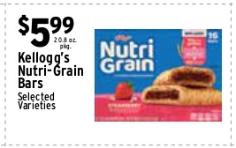 Kellogg's Nutri-Grain Bars (Selected Varieties)