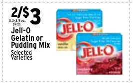 Jell-O Gelatin or Pudding Mix (Selected Varieties)