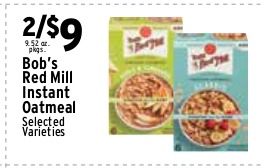 Bob's Red Mill Instant Oatmeal (Selected Varieties)