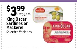 King Oscar Sardines or Mackerel (Selected Varieties)