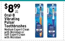 Oral-B Vibrating Pulsar Toothbrushes (Medium Expert Clean with Microban or Soft Expert Clean with Microban)