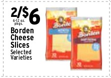 Borden Cheese Slices (Selected Varieties)