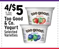 Too Good & Co. Yogurt (Selected Varieties)