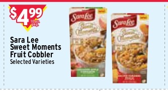 Sara Lee Sweet Moments Fruit Cobbler (Selected Varieties)