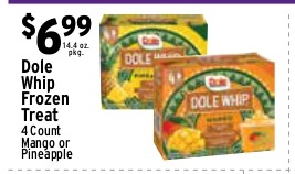 Dole Whip Frozen Treat 4 Count (Mango or Pineapple)