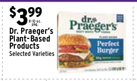 Dr. Praeger's Plant-Based Products (Selected Varieties)