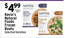 Kevin's Natural Foods Frozen Bowls (Selected Varieties)