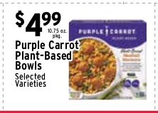 Purple Carrot Plant-Based Bowls (Selected Varieties)