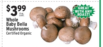 Whole Baby Bella Mushrooms (Certified Organic)