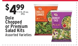 Dole Chopped or Premium Salad Kits (Assorted Varieties)