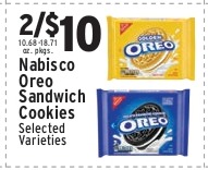 Nabisco Oreo Sandwich Cookies (Selected Varieties)