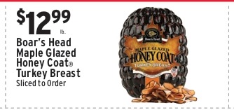 Boar's Head Maple Glazed Honey Coat Turkey Breast (Sliced to Order)