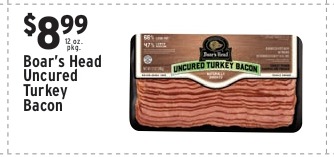 Boar's Head Uncured Turkey Bacon