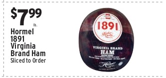 Hormel 1891 Virginia Brand Ham (Sliced to Order)