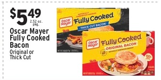 Oscar Mayer Fully Cooked Bacon (Original or Thick Cut)