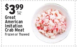 Great American Imitation Crab Meat (Frozen or Thawed)