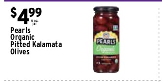 Pearls Organic Pitted Kalamata Olives