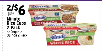 Minute Rice Cups or Organic Quinoa