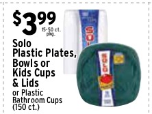 Solo Plastic Plates, Bowls or Cups