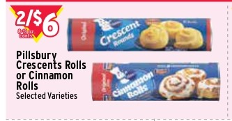 Pillsbury Crescent or Cinnamon Rolls