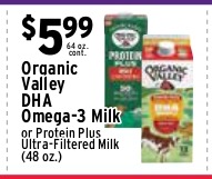 Organic Valley DHA or Protein Plus Milk