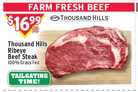 Thousand Hills Ribeye Beef Steak