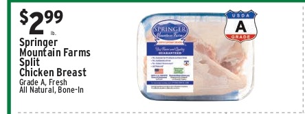 Springer Mountain Farms Split Chicken Breast