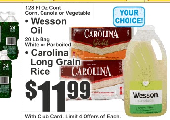 Wesson食用油/Carolina长粒米
