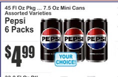 Pepsi 7.5oz迷你罐6连包