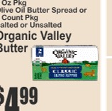 Organic Valley橄榄油黄油抹酱