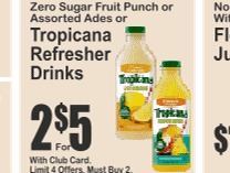 Tropicana无糖果汁饮料