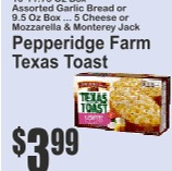 Pepperidge Farm德州吐司/蒜香面包
