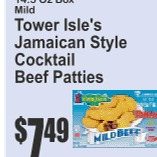 Tower Isle's牙买加迷你牛肉饼