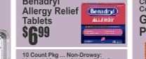 Benadryl抗过敏药24粒