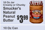 Smucker's天然花生酱