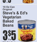 Steve's & Ed's素食烤豆罐头