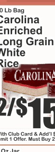 Carolina长粒白米20磅