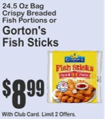Gorton's Fish Sticks 24.5oz Crispy Breaded Fish Portions