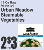 Urban Meadow Steamable Vegetables 10-10.8oz Assorted Seasoned/Sauced/Premium