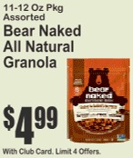 Bear Naked All Natural Granola 11-12oz