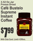 Café Bustelo Supreme Instant Coffee 3.52oz Freeze Dried